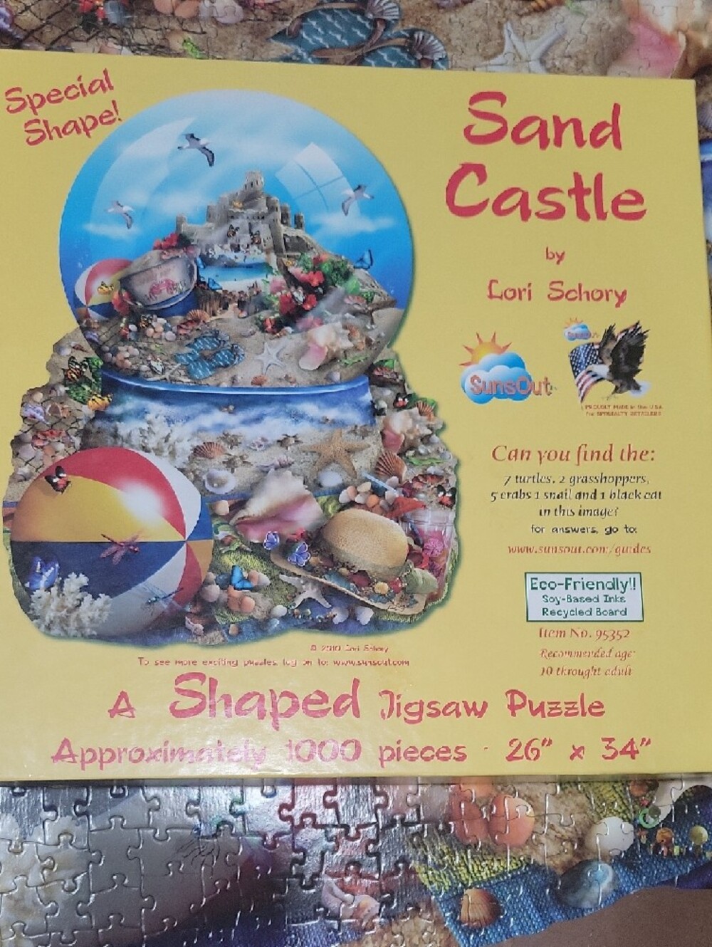 1000 Piece Beach Scene Round Puzzle